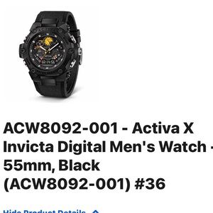 Invicta Activa X Digital Smartwatch - Black